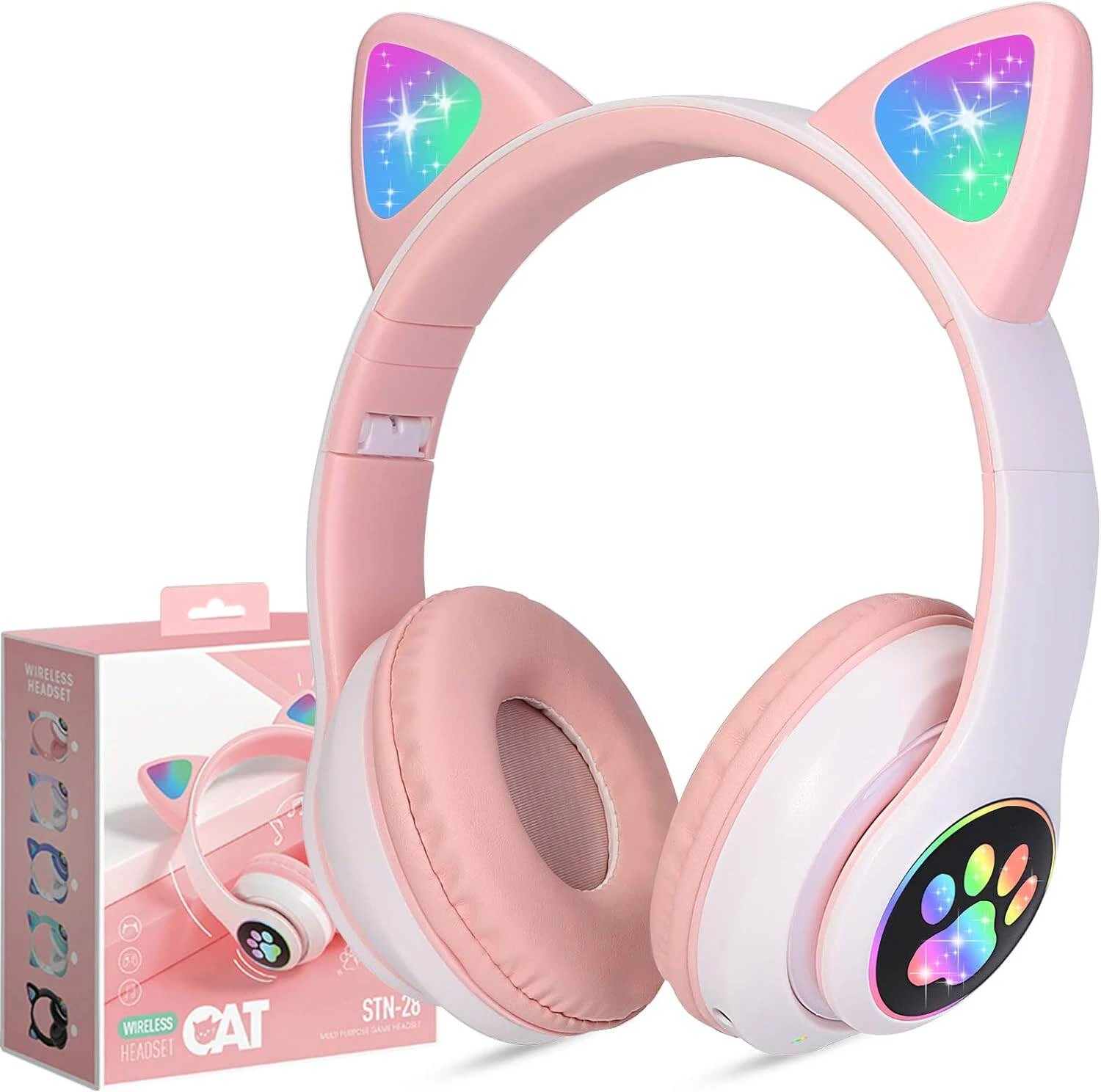 STN 28 Cat Wireless Headphones – Cute & Stylish Bluetooth Headset