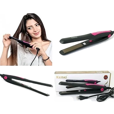 Kemei KM-328 Hair Straightener – Fast Heating & Smooth Styling