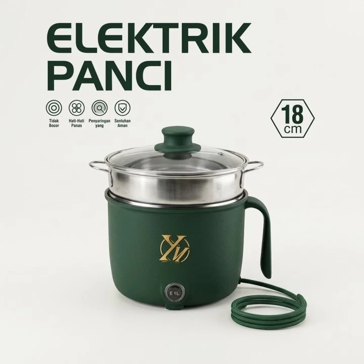 YN Electric Panci Mini Electric Rice Cooker Non Stick Multifunction Cooking Pot