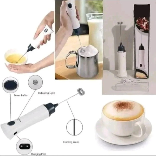 2-in-1 Mini Rechargeable Hand Blender & Coffee Frother for Home Kitchen