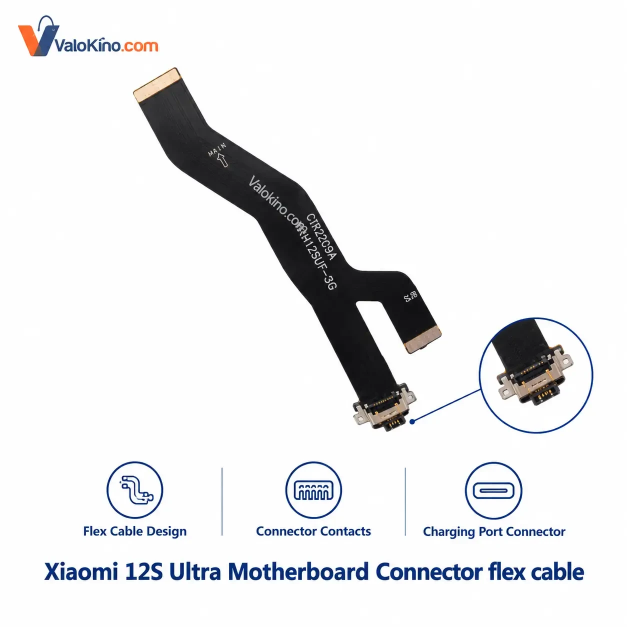 Xiaomi 12S Ultra Motherboard Connector flex cable full view