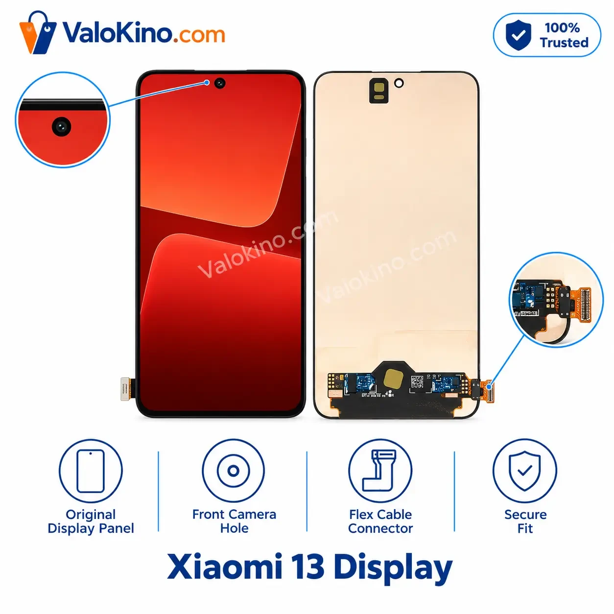 Xiaomi 13 Display Front and Back View Replacement Part