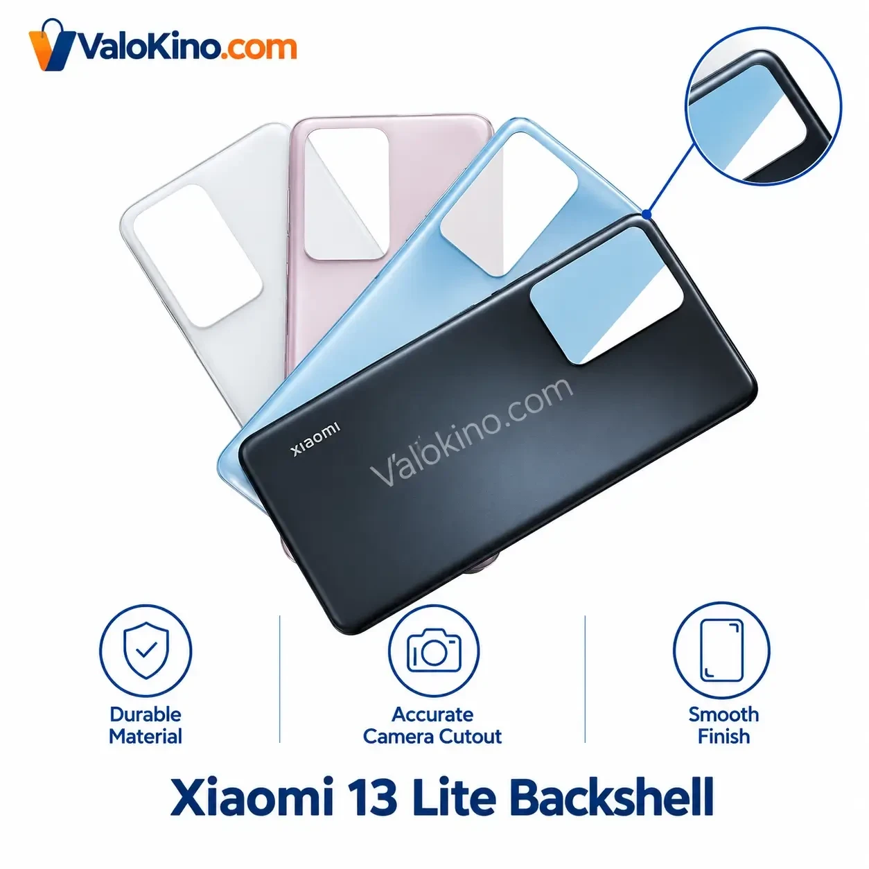 Xiaomi 13 Lite Backshell replacement panel in multiple colors