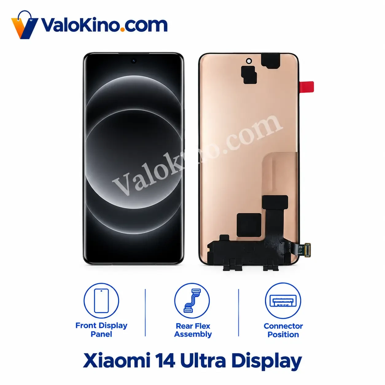 Xiaomi 14 Ultra Display front and rear flex cable view
