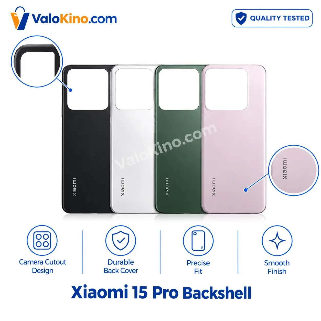 Xiaomi 15 Pro Backshell front and rear view in multiple colors