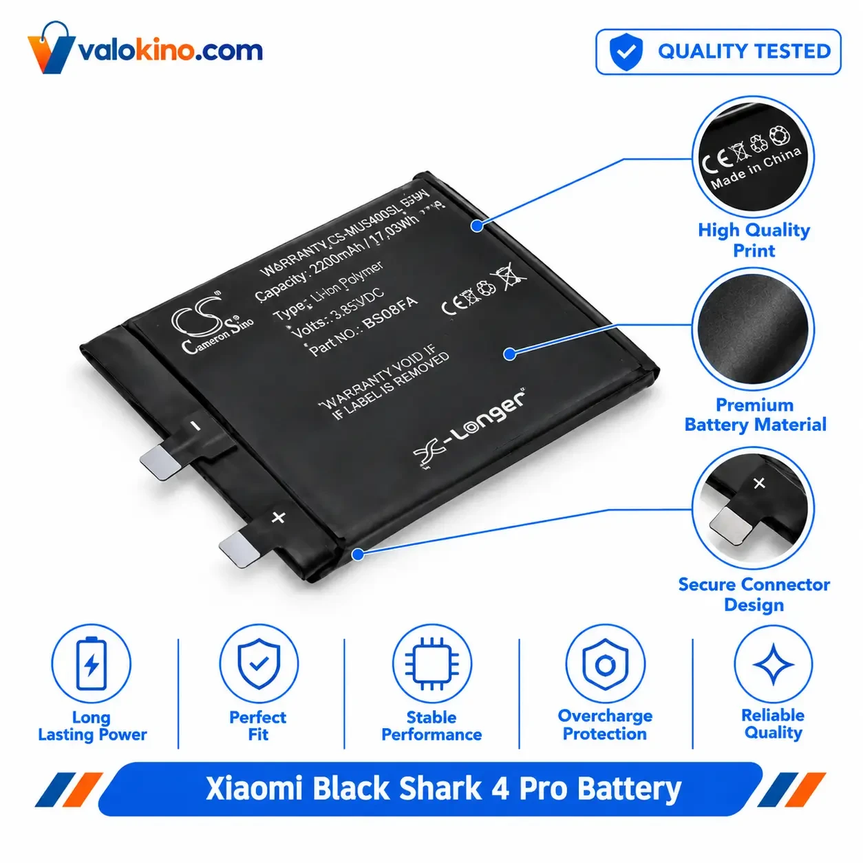 Xiaomi Black Shark 4 Pro Battery replacement unit